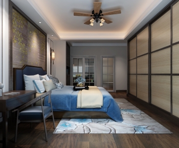 New Chinese Style Bedroom-ID:568773986