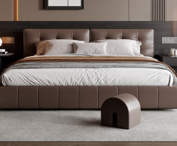 Modern Double Bed-ID:355645906