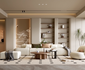 Wabi-sabi Style A Living Room-ID:301008942