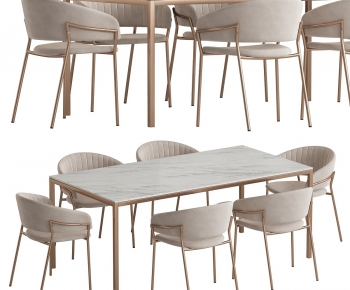 Modern Dining Table And Chairs-ID:644335038