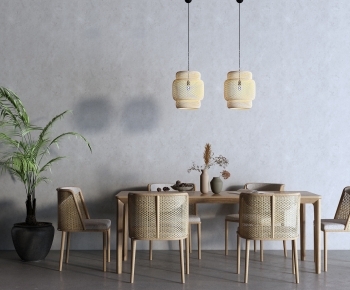 Wabi-sabi Style Dining Table And Chairs-ID:373375893