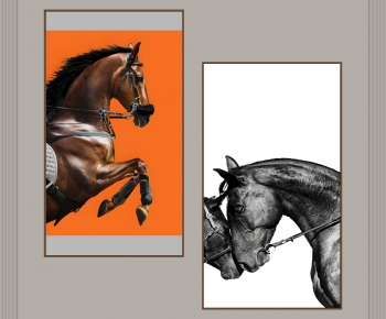 现代动物马装饰画-ID:627280955