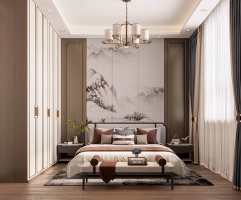 New Chinese Style Bedroom-ID:326473955