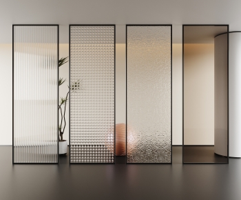 Modern Glass Screen Partition-ID:365967994
