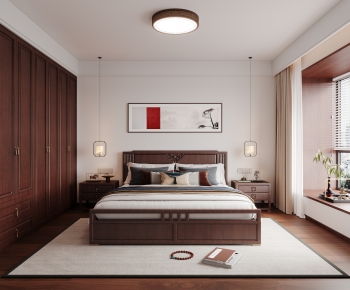 New Chinese Style Bedroom-ID:345886954