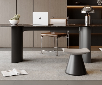 Modern Computer Desk And Chair-ID:116445069
