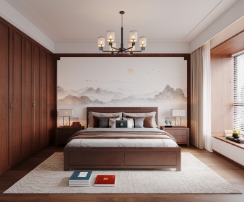 New Chinese Style Bedroom-ID:620563986