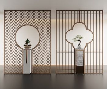 New Chinese Style Wooden Screen Partition-ID:930365093