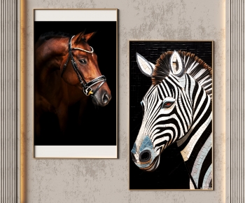 现代动物马装饰画-ID:383198982