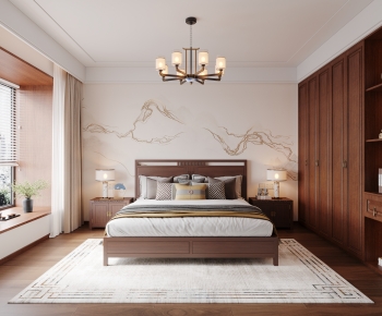 New Chinese Style Bedroom-ID:885638005