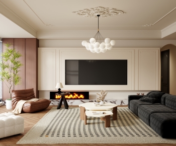 French Style A Living Room-ID:417203907