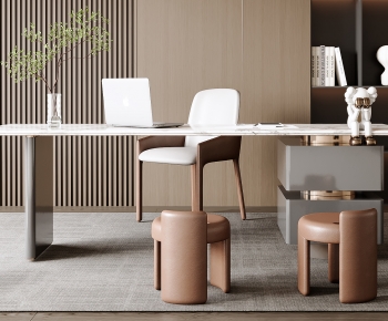 Modern Computer Desk And Chair-ID:341340078