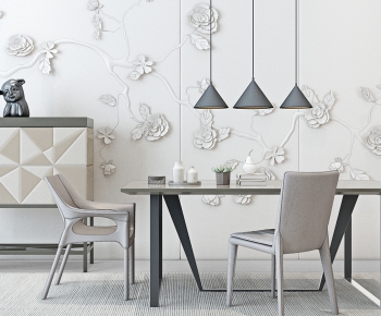 Nordic Style Dining Table And Chairs-ID:502055883