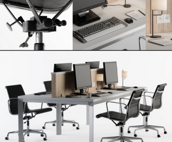Modern Office Desk And Chair-ID:578538898