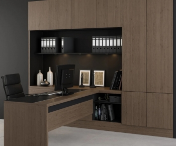 Modern Office Desk And Chair-ID:143856054