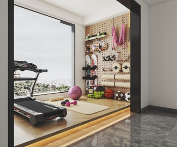 Modern Home Fitness Room-ID:687160971