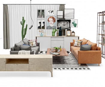 Nordic Style Sofa Combination-ID:158180955