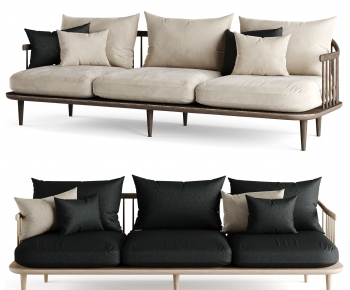 Wabi-sabi Style Three-seat Sofa-ID:990544084