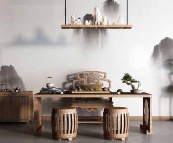 New Chinese Style Tea Tables And Chairs-ID:807126058