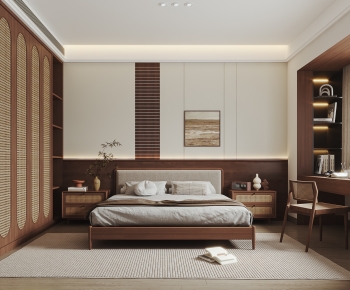 Wabi-sabi Style Bedroom-ID:423672916