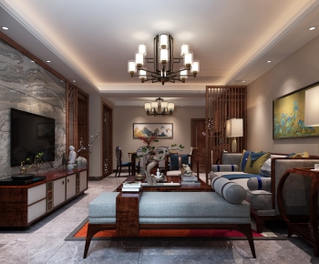 Chinese Style A Living Room-ID:127527005