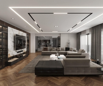 Modern A Living Room-ID:466427096