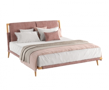 Modern Double Bed-ID:496590171