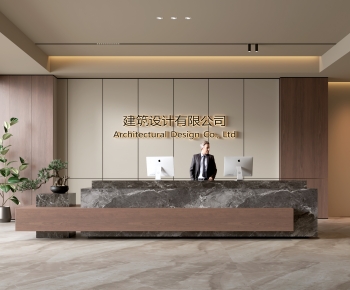 Modern Office Reception Desk-ID:388402943