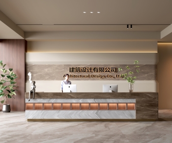 Modern Office Reception Desk-ID:590033057