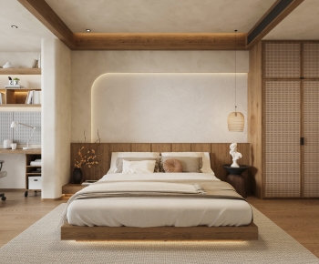 Wabi-sabi Style Bedroom-ID:495271929