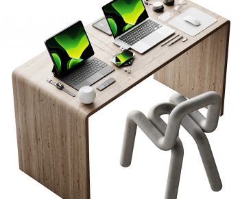 Modern Computer Desk And Chair-ID:610419038