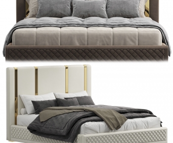 Modern Double Bed-ID:165215023