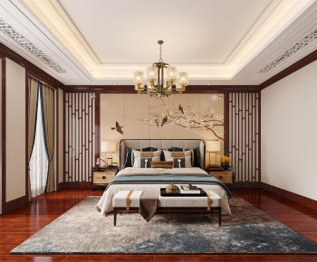 New Chinese Style Bedroom-ID:752417095