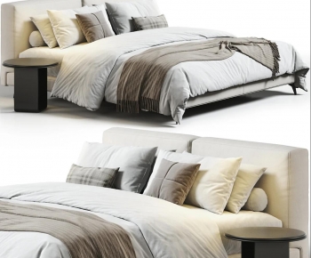 Wabi-sabi Style Double Bed-ID:689905889