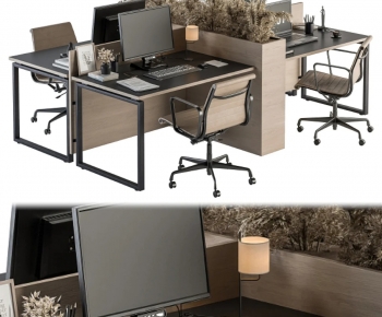 Modern Office Desk And Chair-ID:154159193