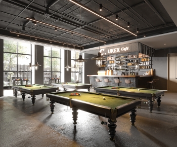 Industrial Style Billiard Room-ID:387499385