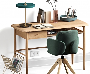 Modern Computer Desk And Chair-ID:833148003