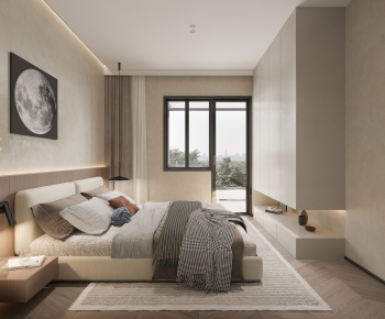 Wabi-sabi Style Bedroom-ID:716031074