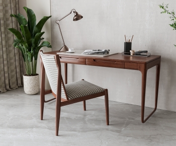 Nordic Style Computer Desk And Chair-ID:127522957