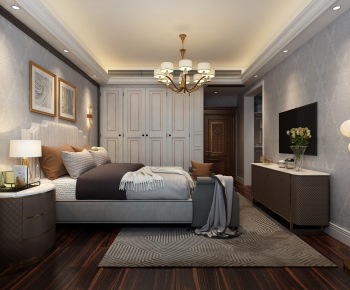 Simple European Style Bedroom-ID:556158078