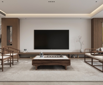 New Chinese Style A Living Room-ID:138659006