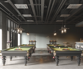 Industrial Style Billiard Room-ID:555366042