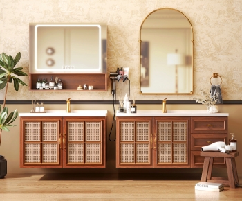 French Style Bathroom Cabinet-ID:458487994