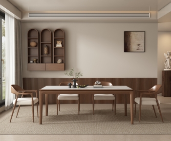 Wabi-sabi Style Dining Room-ID:677745109