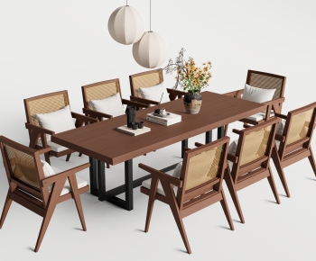 Wabi-sabi Style Dining Table And Chairs-ID:440635921