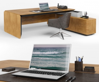 Modern Office Desk And Chair-ID:232286935