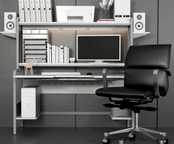 Modern Office Desk And Chair-ID:109761006