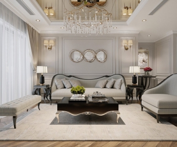 French Style A Living Room-ID:480496881