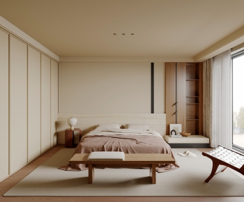 Wabi-sabi Style Bedroom-ID:810484899