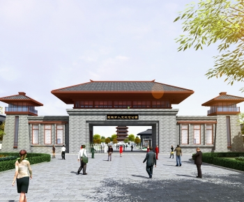 Chinese Style Decorated Archway-ID:543688065